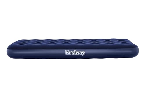 Blue inflatable mattress with 'Bestway' branding on a white background