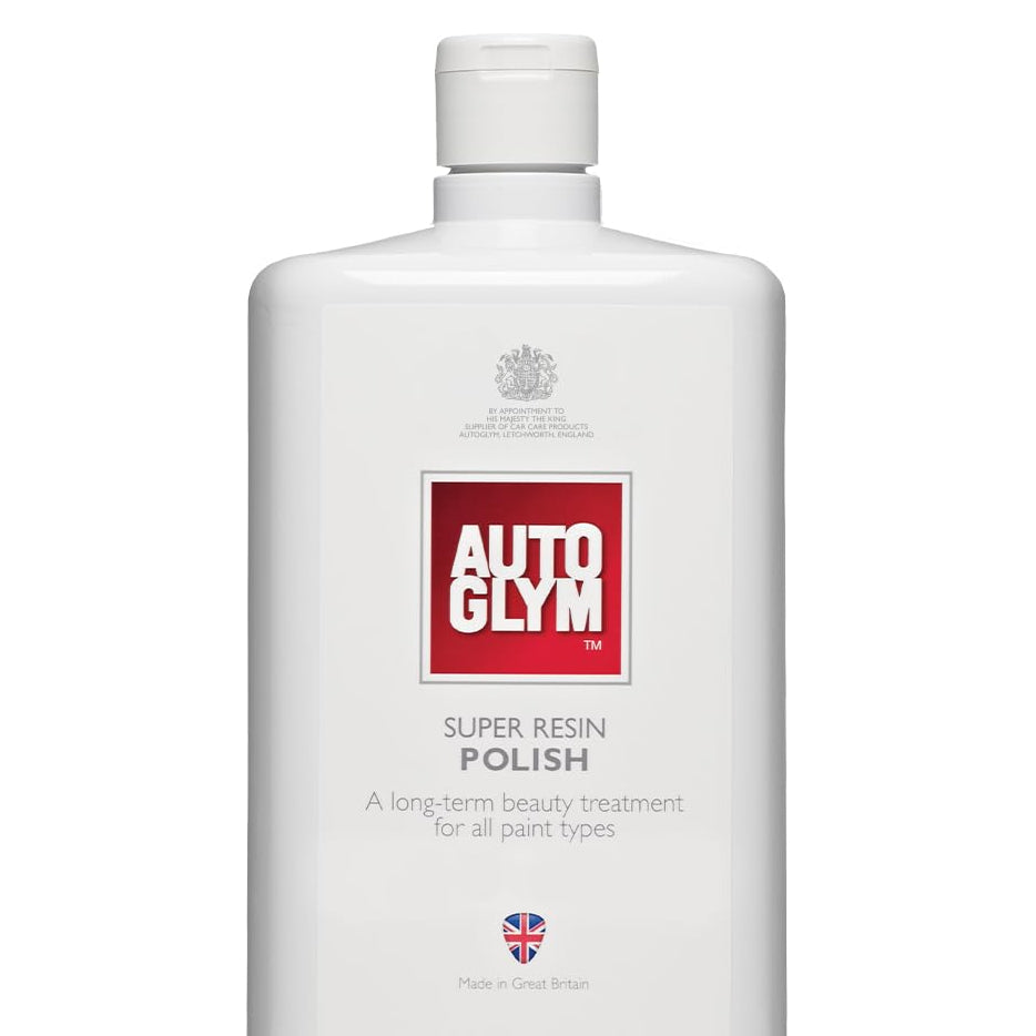 Autoglym Super Resin Polish bottle on a white background