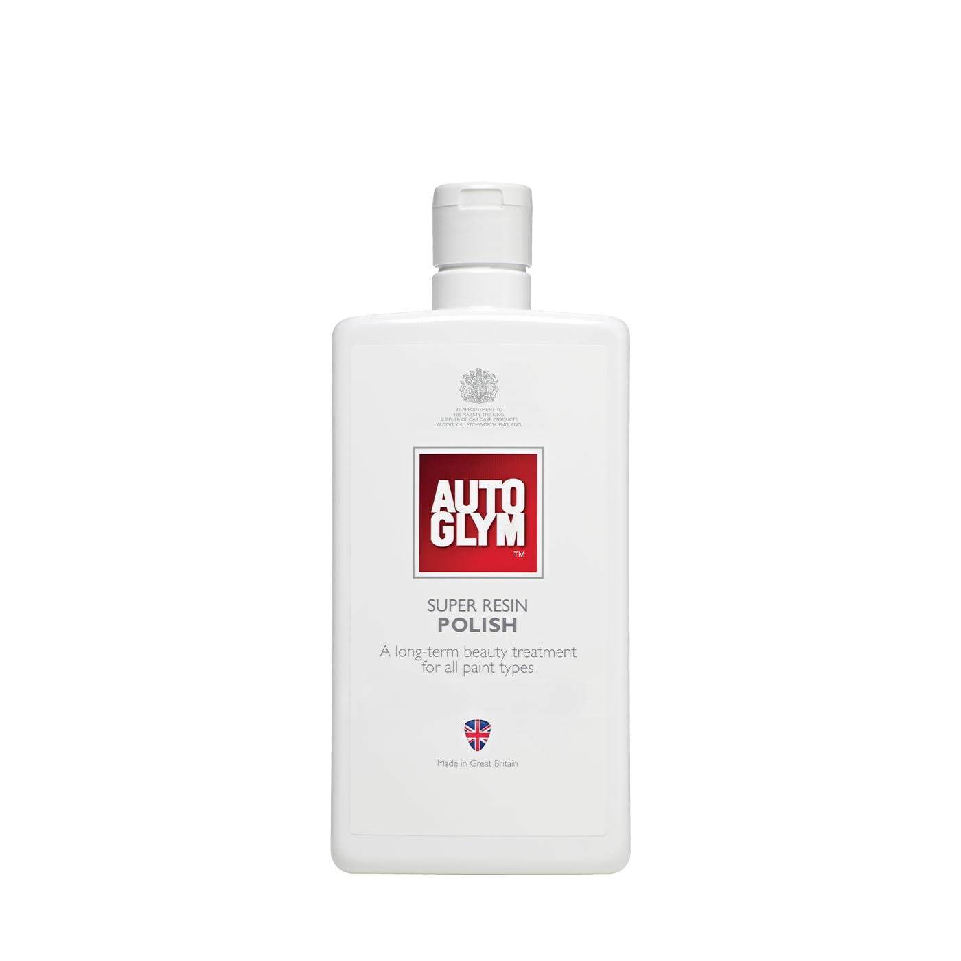 Autoglym Super Resin Polish bottle on a white background