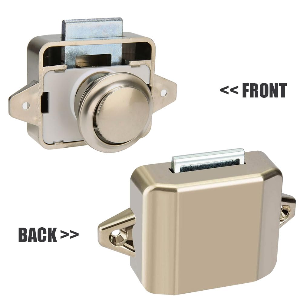Door handle with front and back views on a white background
