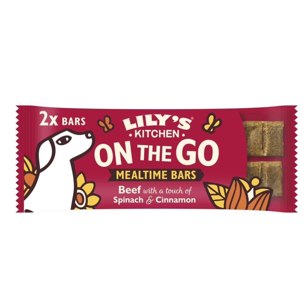 Lily's Kitchen 'On the Go' mealtime bars packaging on a white background