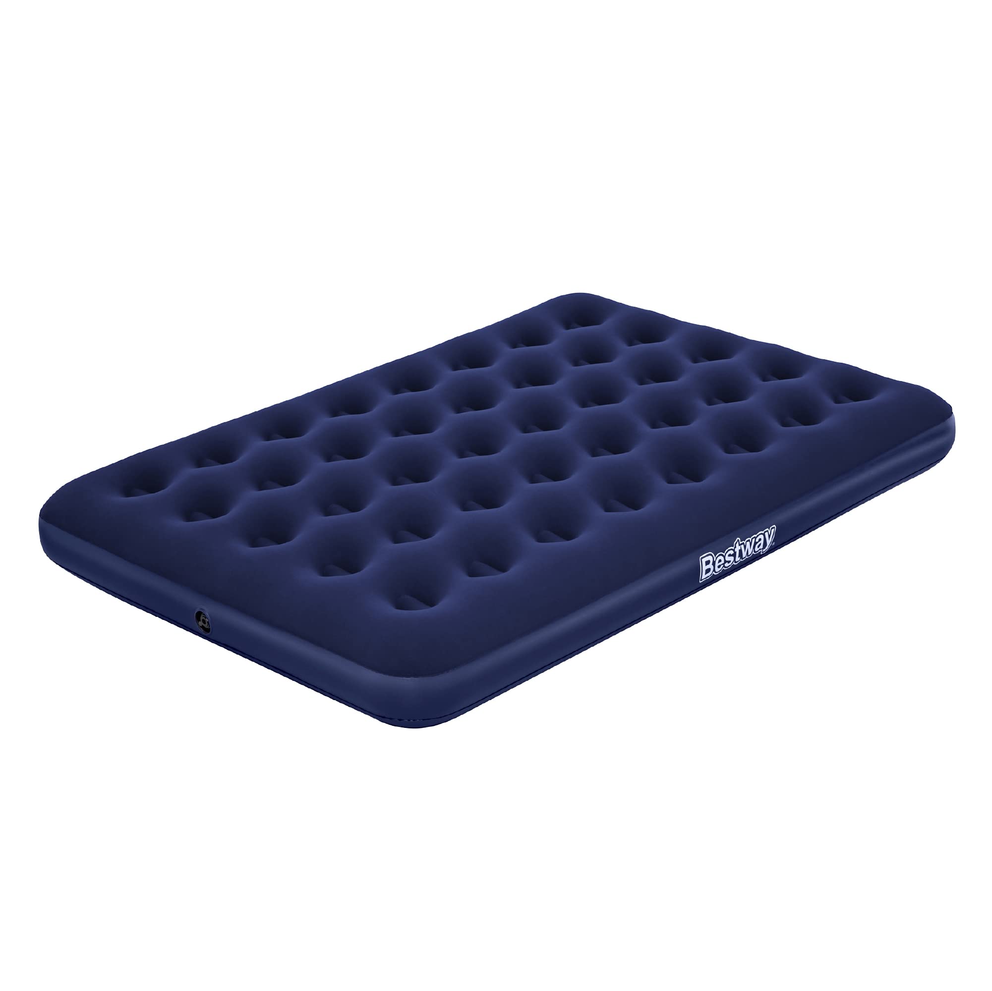 Blue inflatable mattress with 'Bestway' branding on a white background