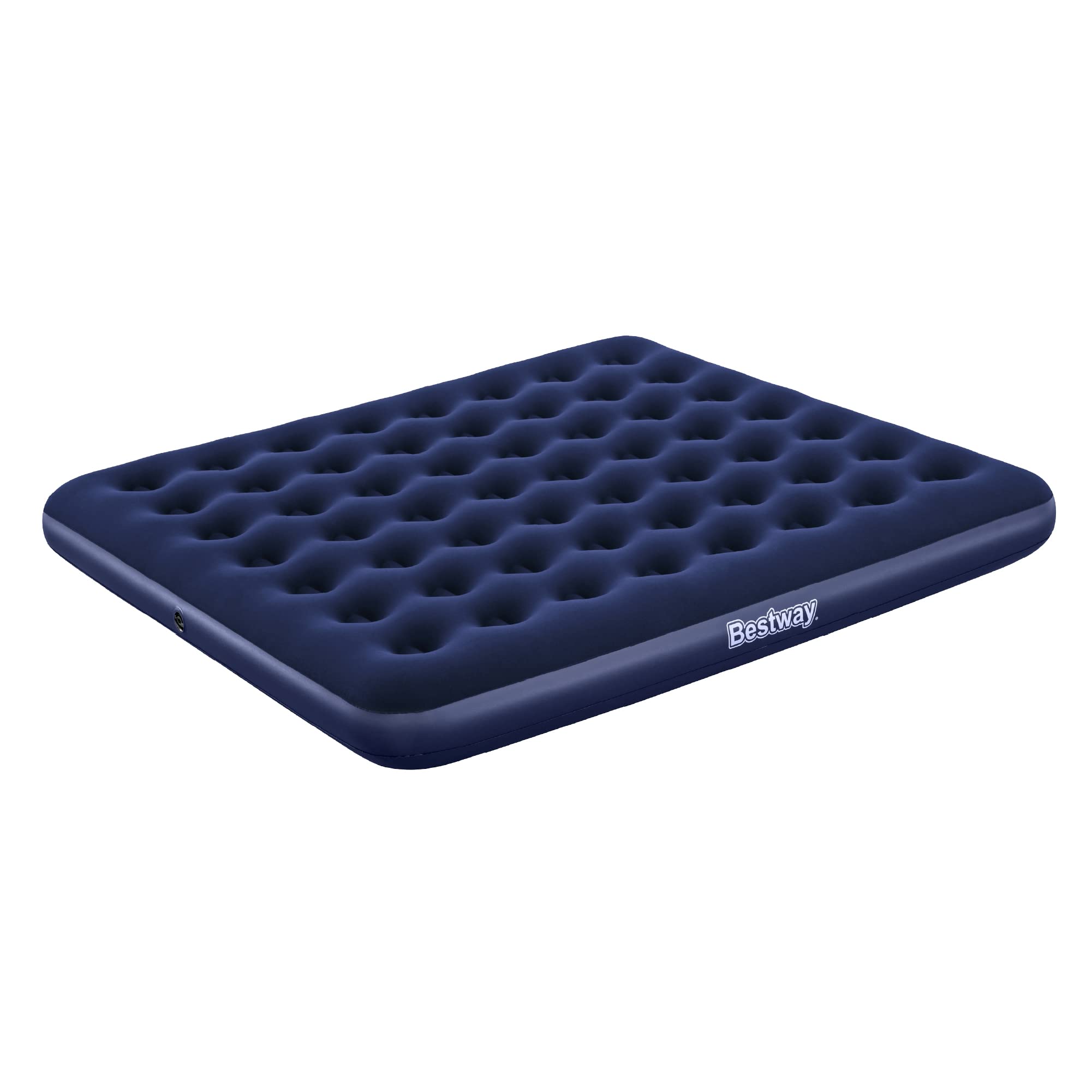 Blue inflatable mattress with 'Bestway' branding on a white background