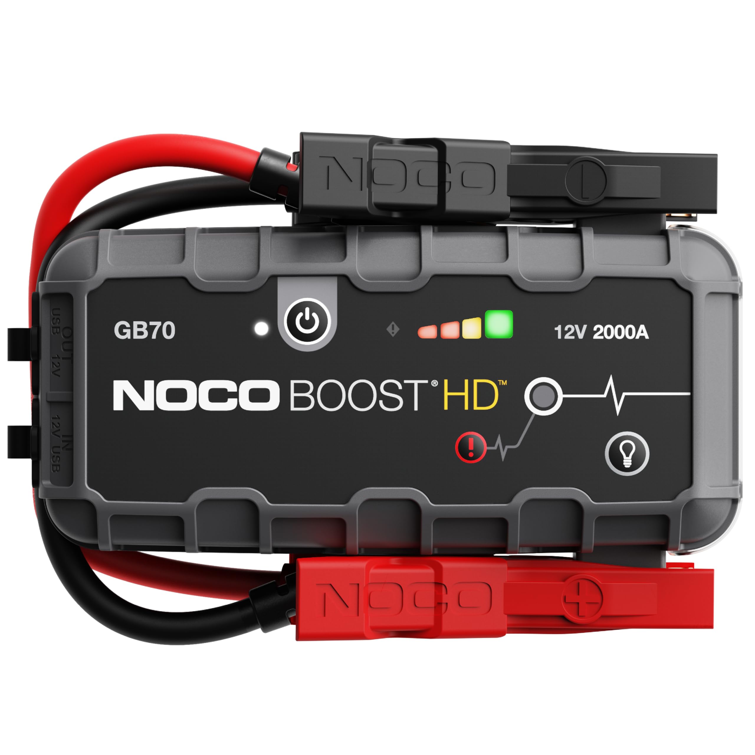 NOCO Boost HD jump starter on a white background