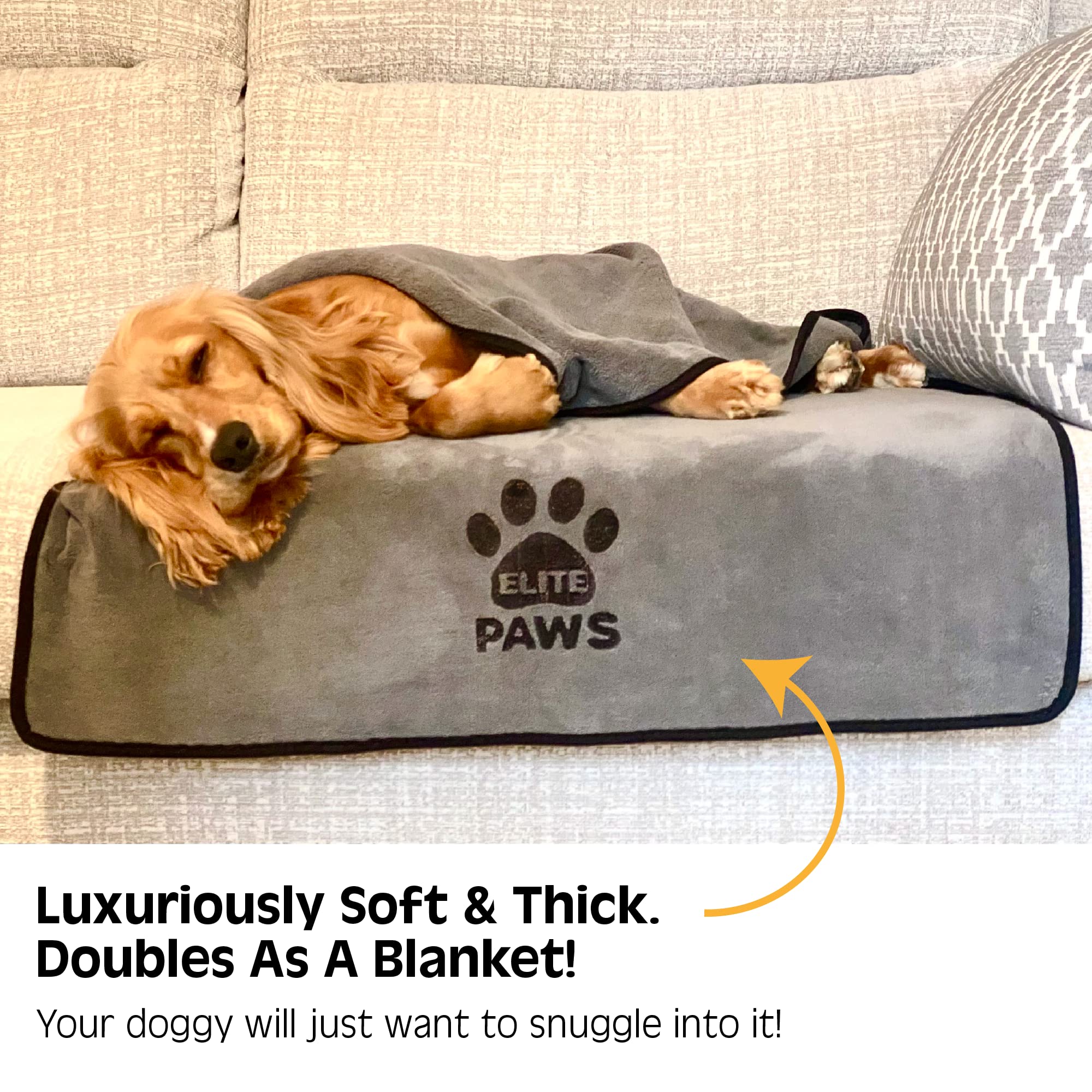 Elite Paws® UK Ultra-Absorbent Dog Towel – Large 140x70cm Super Soft Microfibre Pet Drying Towel, Quick-Dry & Machine Washable, Ideal for Dogs, Cats & Puppies