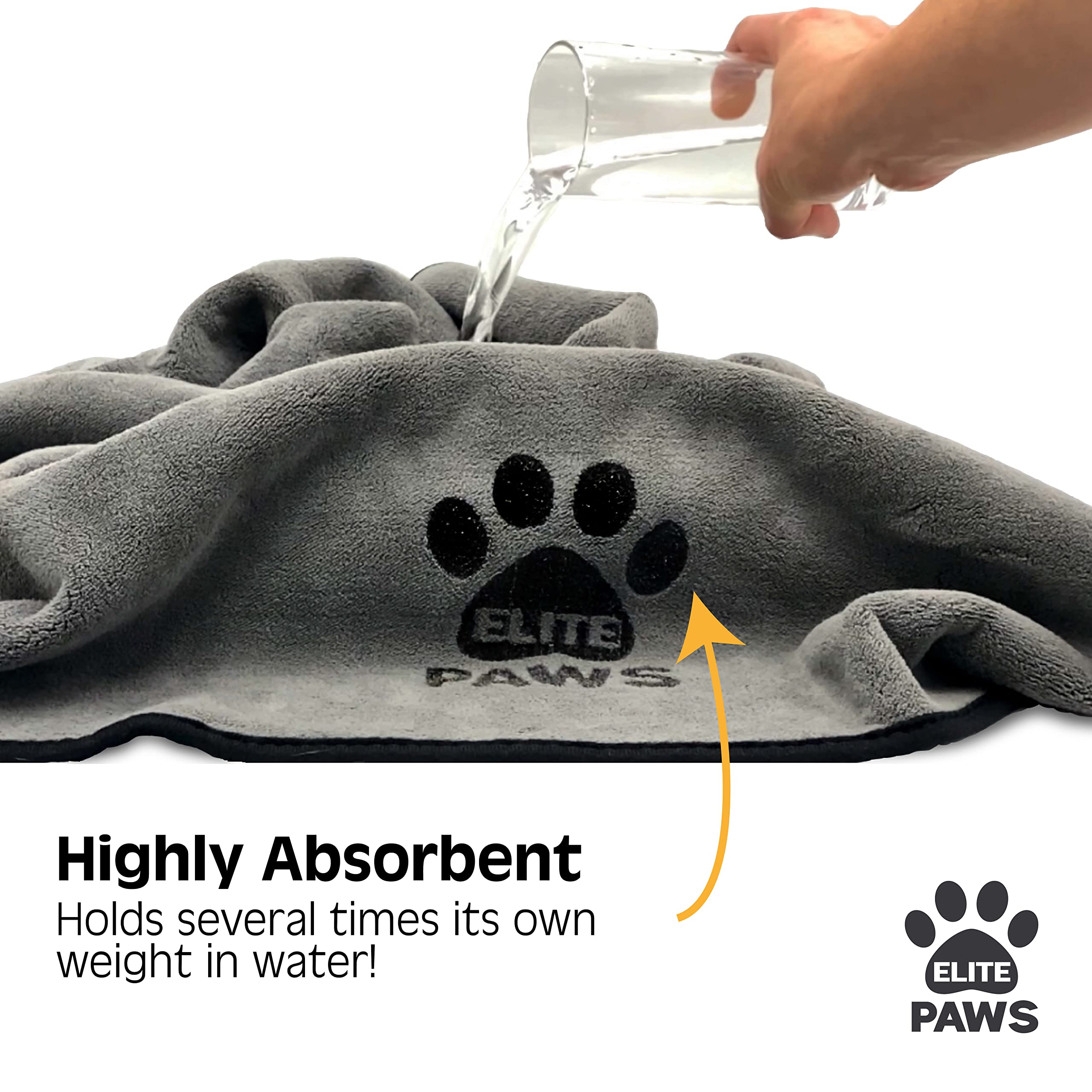 Elite Paws® UK Ultra-Absorbent Dog Towel – Large 140x70cm Super Soft Microfibre Pet Drying Towel, Quick-Dry & Machine Washable, Ideal for Dogs, Cats & Puppies