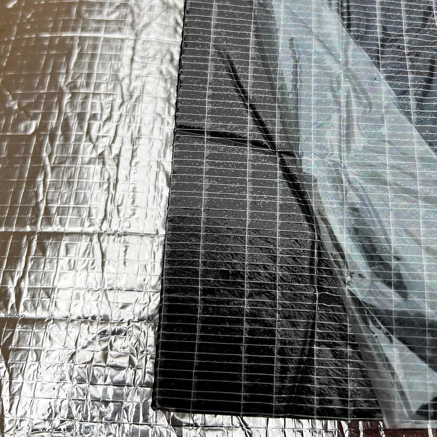 Solar panel on a reflective surface