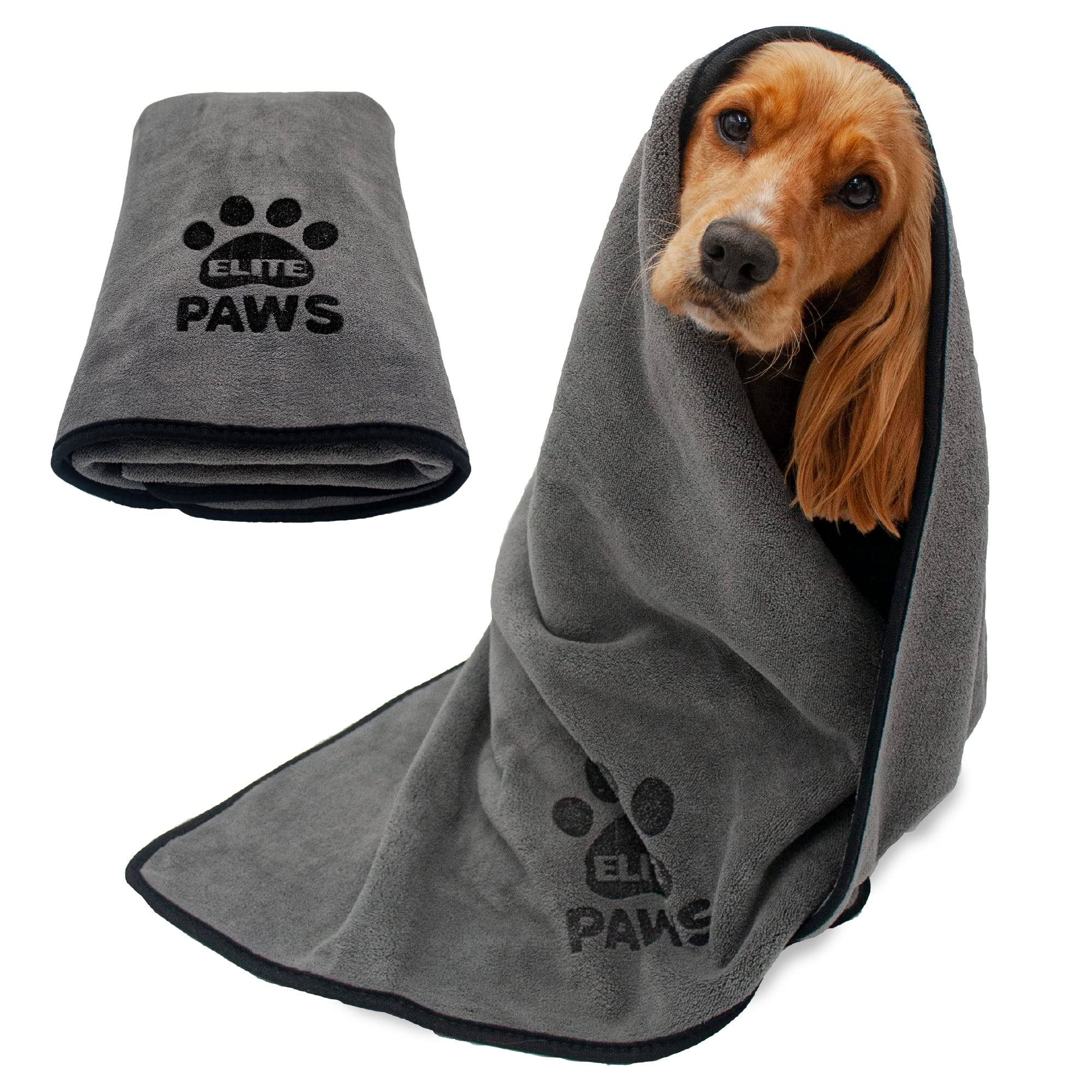 Elite Paws® UK Ultra-Absorbent Dog Towel – Large 140x70cm Super Soft Microfibre Pet Drying Towel, Quick-Dry & Machine Washable, Ideal for Dogs, Cats & Puppies
