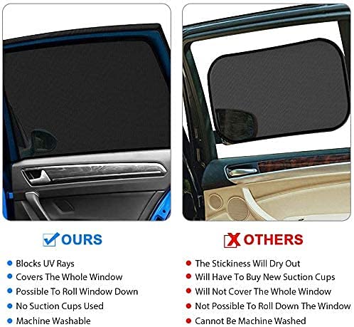 Car door with a black window shade 