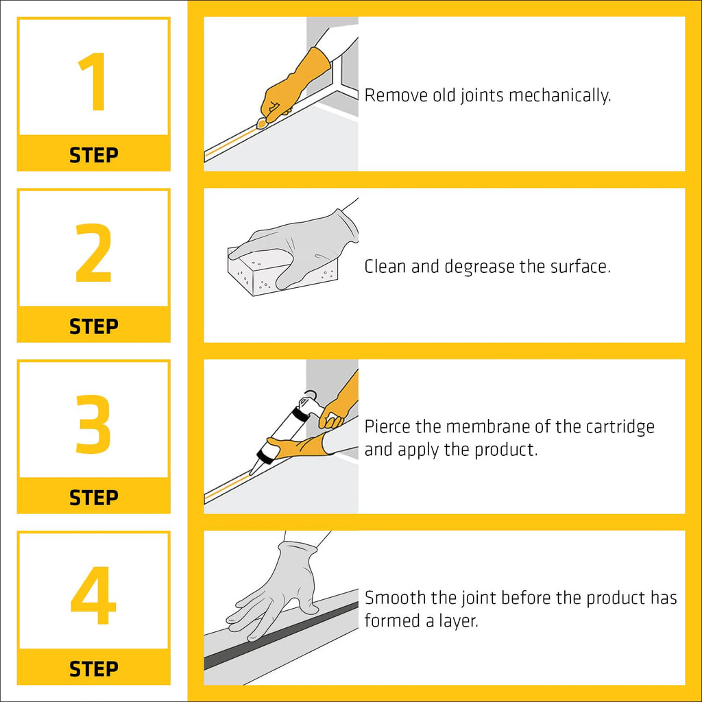 Step-by-step guide for a construction or repair process with illustrations and text.