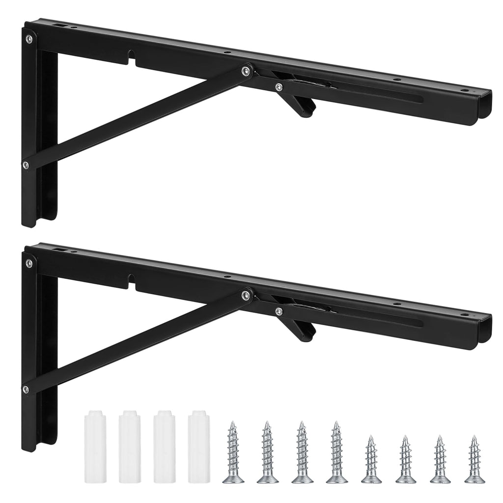 Folding Shelf Brackets – Heavy Duty Space-Saving Wall Supports