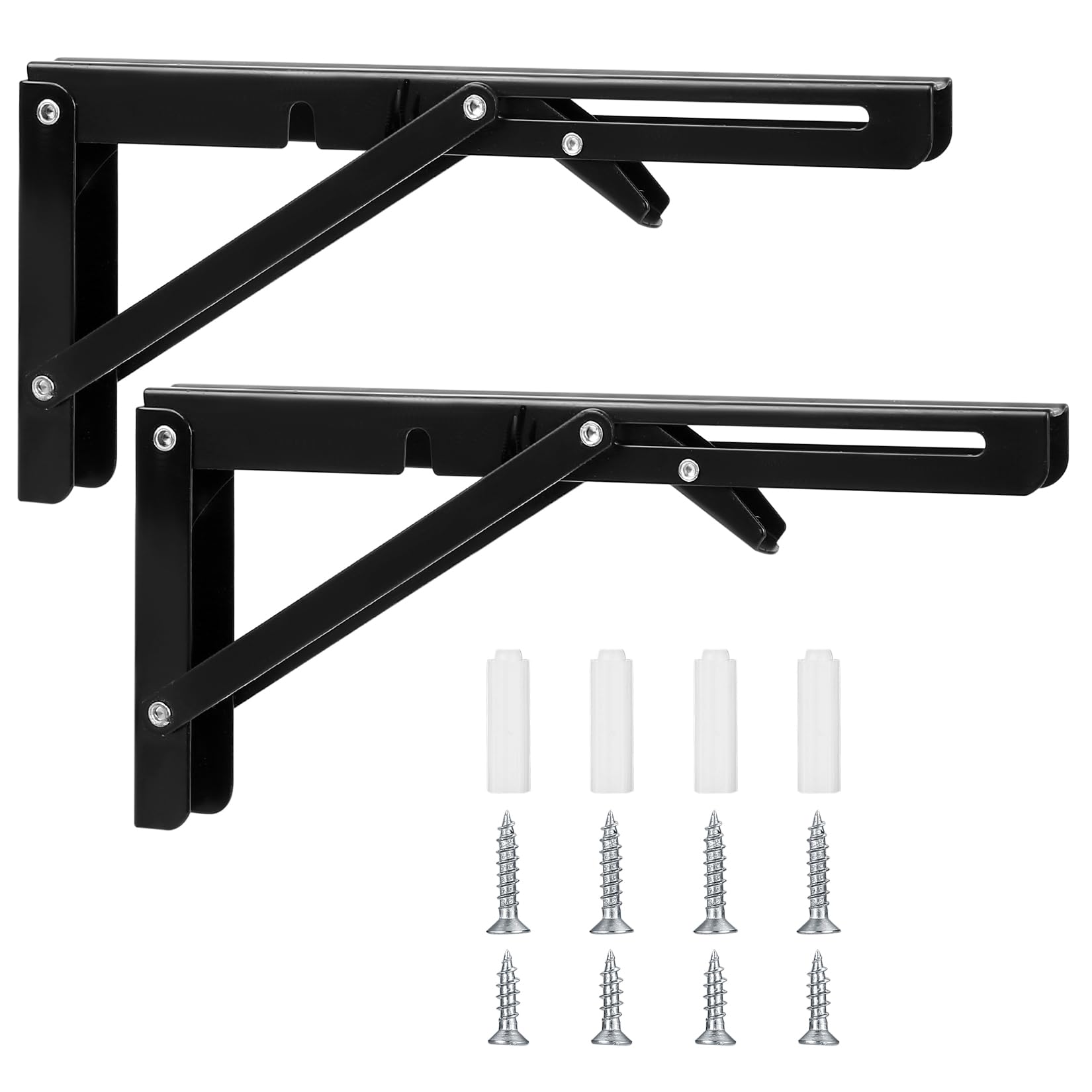 Folding Shelf Brackets – Heavy Duty Space-Saving Wall Supports