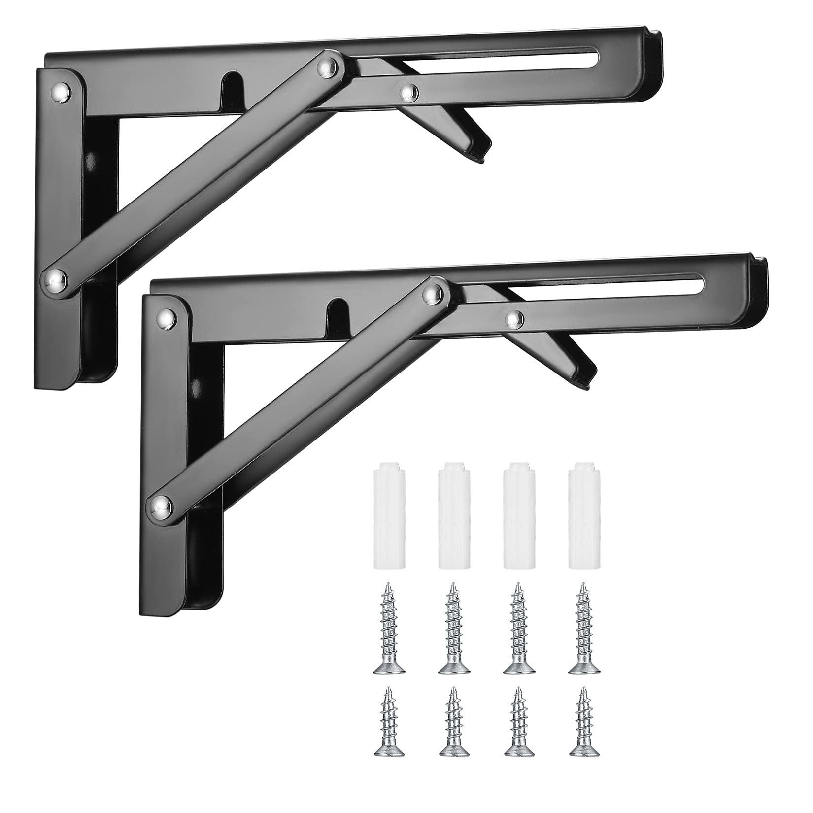 Folding Shelf Brackets – Heavy Duty Space-Saving Wall Supports