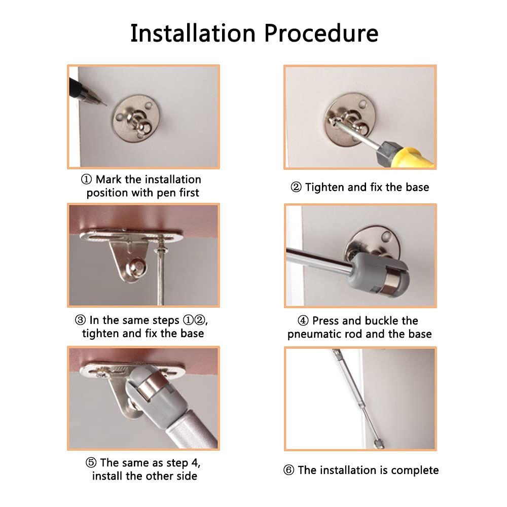 Step-by-step installation procedure for a mechanical component.