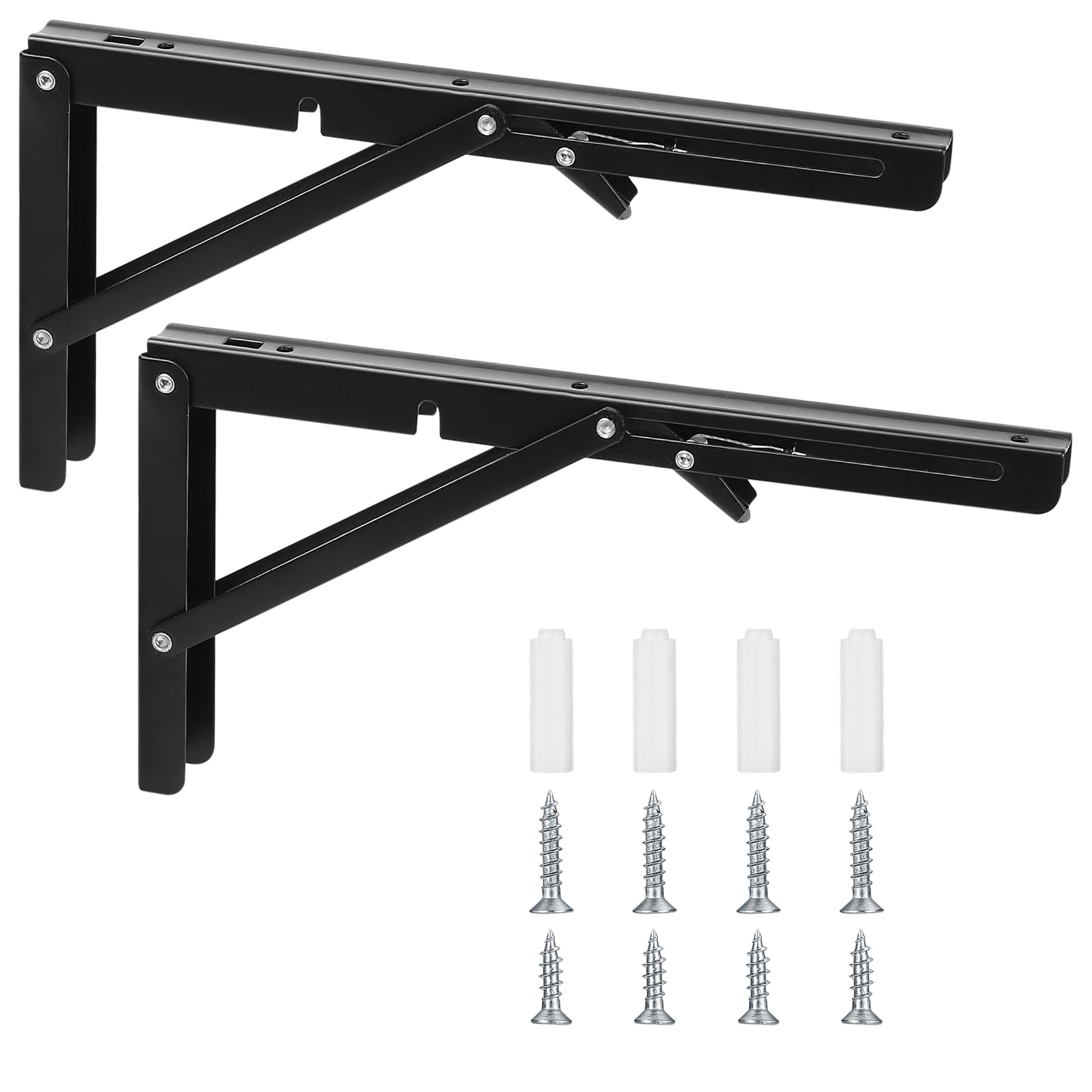 Folding Shelf Brackets – Heavy Duty Space-Saving Wall Supports
