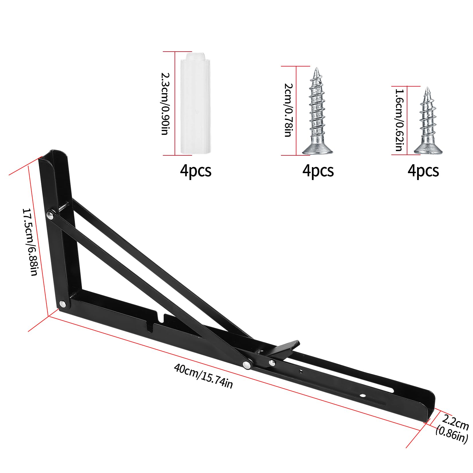 Folding Shelf Brackets – Heavy Duty Space-Saving Wall Supports