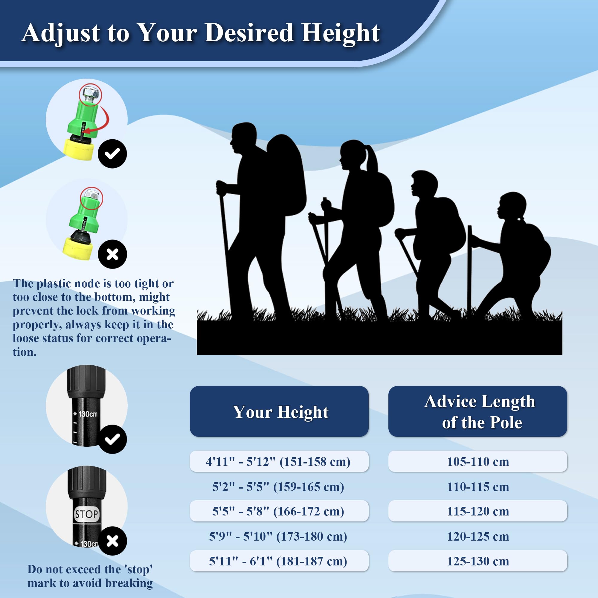 TheFitLife Hiking & Trekking Poles (2-Pack) – Anti-Shock, Quick Lock