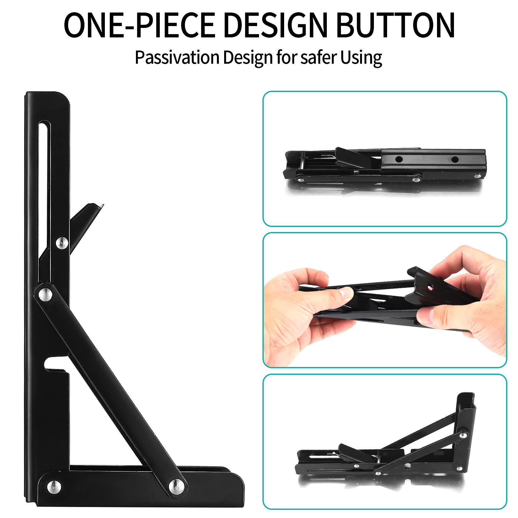 Folding Shelf Brackets – Heavy Duty Space-Saving Wall Supports