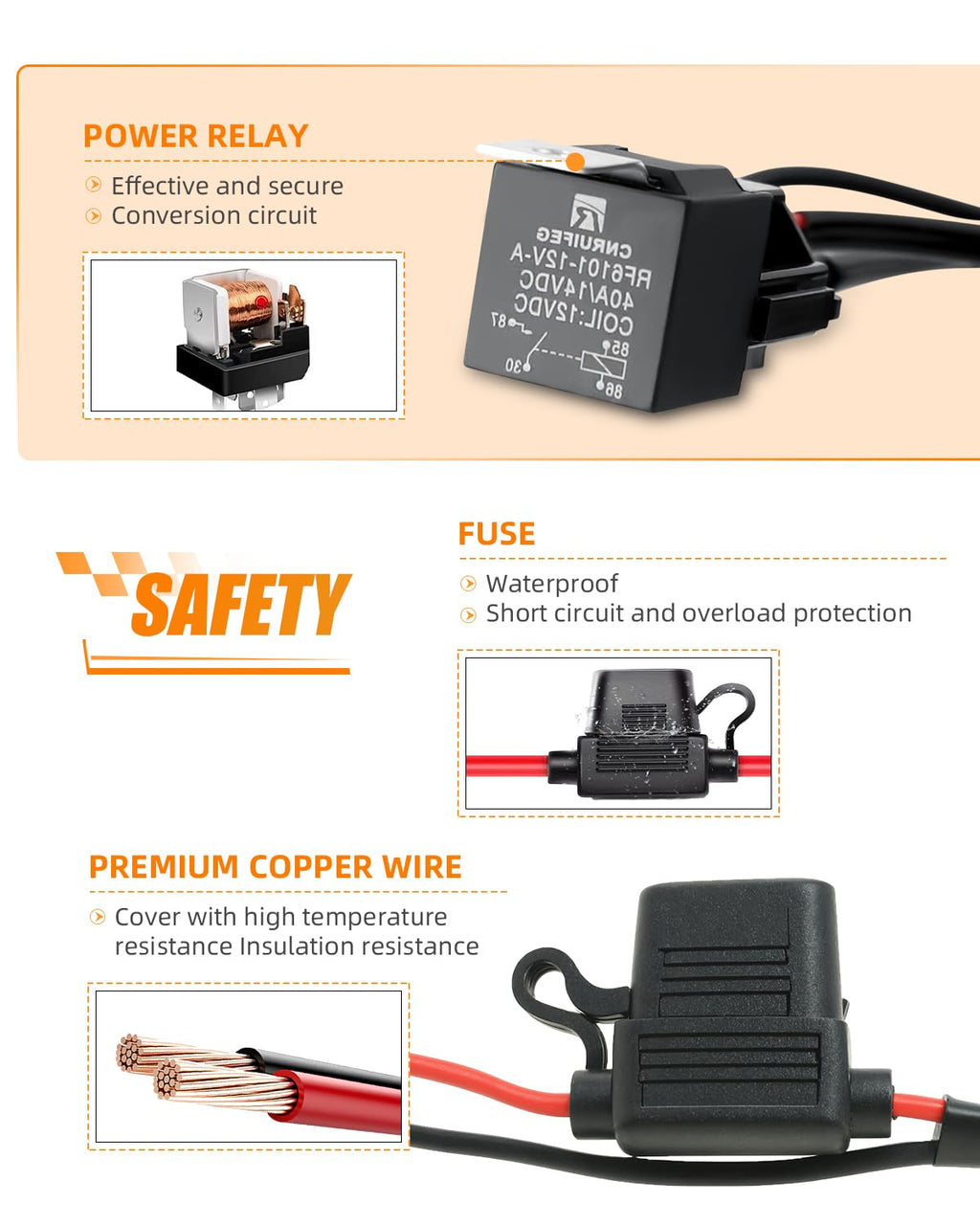 auxiliary wiring harness components showing safety 
