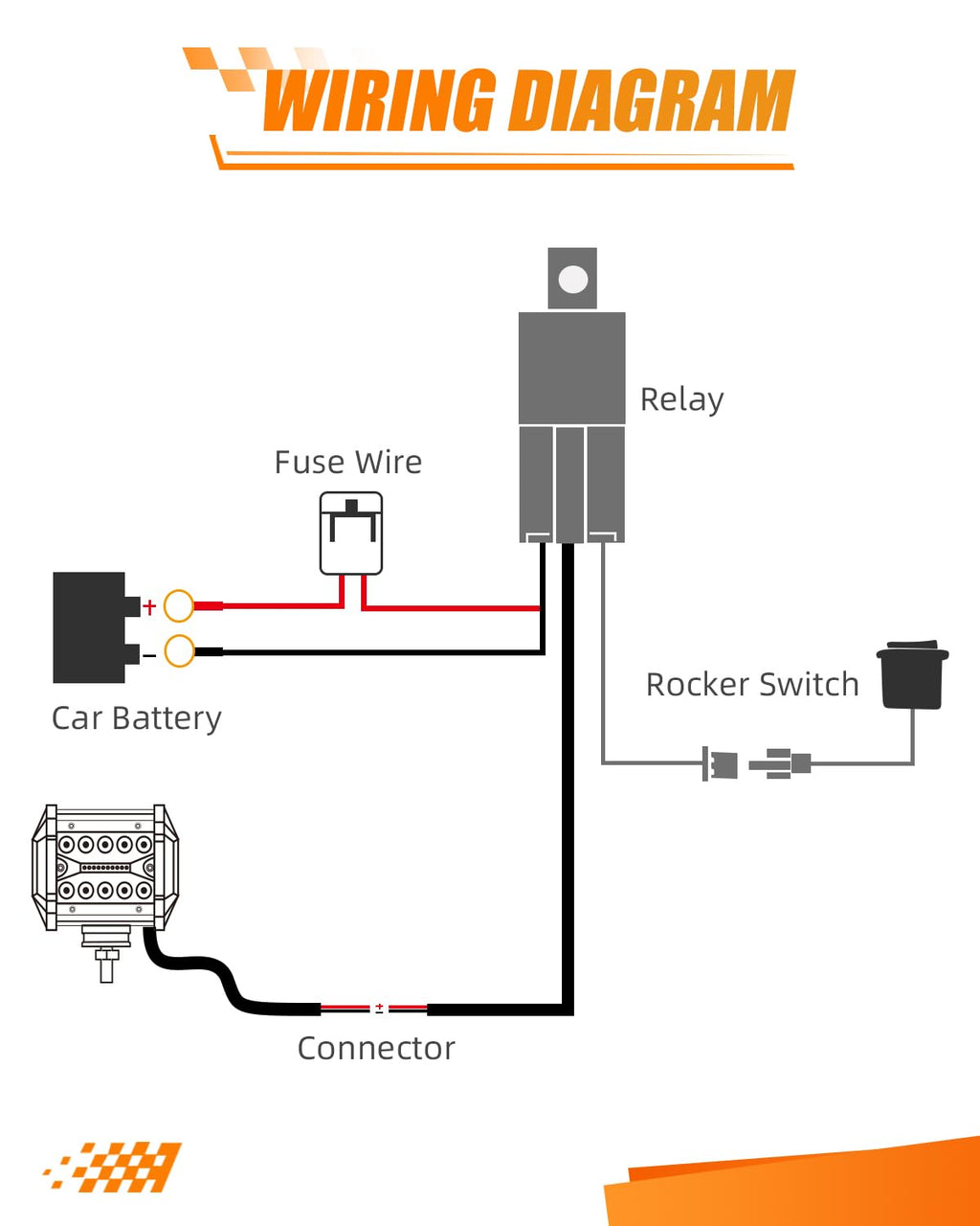 wiring diagram for single led lighting wiring harness 